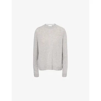 Reformation Womens Granite Relaxed-fit Round-neck Cashmere Jumper Xl In Gray
