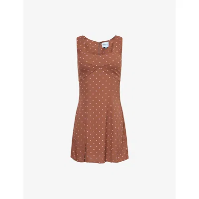 Reformation Womens Cher Polka Dot Mini Dress Kiss Dot