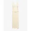 Reformation Womens Ryan Floral-print Crepe Two-piece Set Lima In Neutral