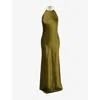 Reformation Womens Moss Garden Jeany Silk Maxi Dress In Green