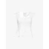 Reformation Womens Paolina Peplum-hem Linen Top White