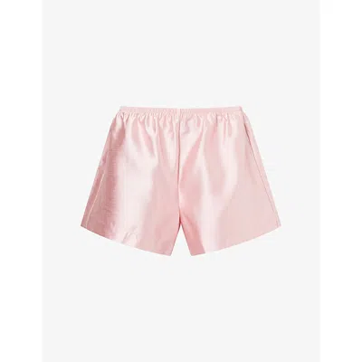Reformation Womens Pink Nora Elasticated-waistband Woven Shorts Xs
