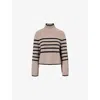 Reformation Womens Toast Black Brooke Turtle-neck Knitted Recycled-cashmere And Wool Jumper