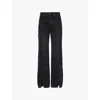Reformation Cary High Rise Slouchy Straight Leg Jeans In Vana Vented Studded