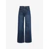 Reformation Cary High Rise Slouchy Wide Leg Jeans Chesapeake Studded In Mille Studded
