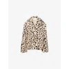 Reformation Ellie Faux Fur Coat In Dalmatian