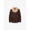 Reformation Veda Luca Suede Jacket Mole In Mole