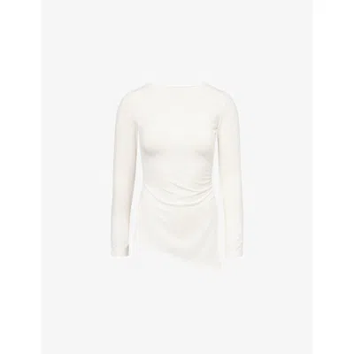 Reformation Womens  Margot Split-seam Stretch-jersey Top In White