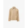 Reformation Womens Veda Bennett Oversized-fit Suede Bomber Jacket Oat In Oat