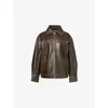 Reformation Veda Marco Leather Oversized Bomber Pitstop In Pit Stop