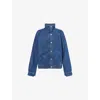 Reformation Womens Mette Relaxed-fit Denim Bomber Jacket Riscoe Xs In Riscoe