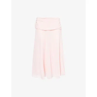 Reformation Womens Olivia Low-waist Woven Midi Skirt Sugar Blossom