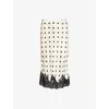 Reformation Womens Sundae Dot Carolina Polka-dot Silk Midi Skirt Xs In White