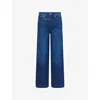 Reformation Womens Wheeler Bex High-rise Wide-leg Denim Jeans In Blue
