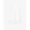Reformation Womens White Maia A-line Linen Midi Skirt In White