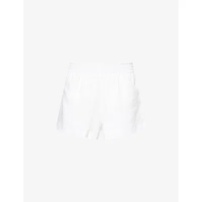 Reformation Womens Mila Relaxed-fit Linen Short White