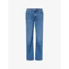 Reformation Womens  Elton Straight-leg Stretch-denim Blend Jeans In Blue