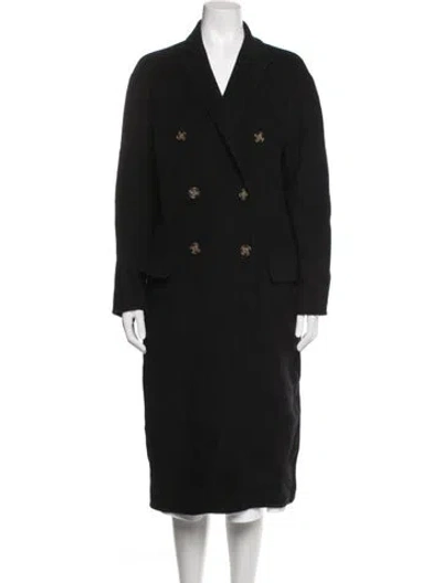 Pre-owned Reformation Wool Coat In Black