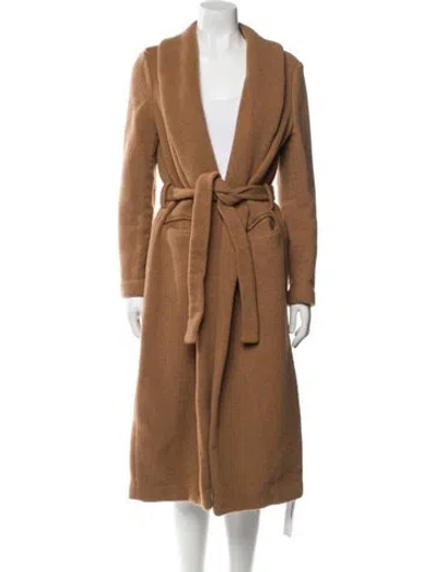 Pre-owned Reformation Wool Coat In Brown