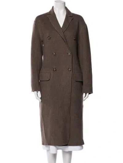 Pre-owned Reformation Wool Coat In Brown