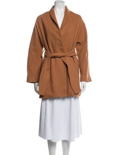 Pre-owned Reformation Wool Coat In Brown