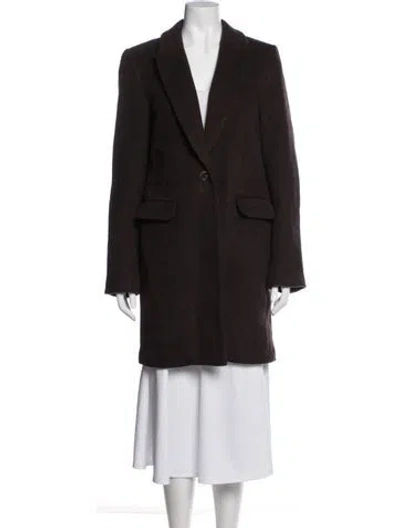 Pre-owned Reformation Wool Coat In Brown