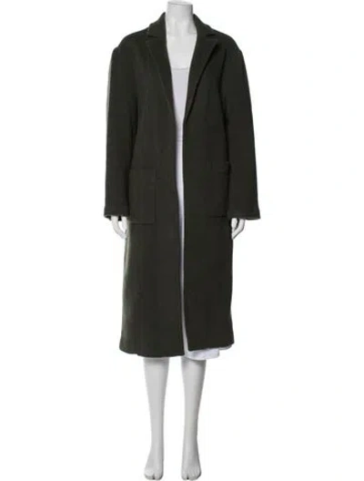 Pre-owned Reformation Wool Coat In Green