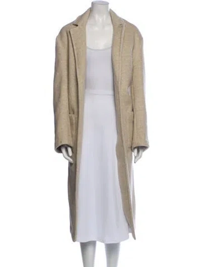 Pre-owned Reformation Wool Coat In Neutral