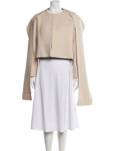 Pre-owned Reformation Wool Coat In Neutral