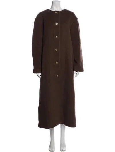 Pre-owned Reformation Wool Coat In Neutral