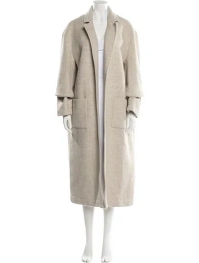 Pre-owned Reformation Wool Coat In Neutral
