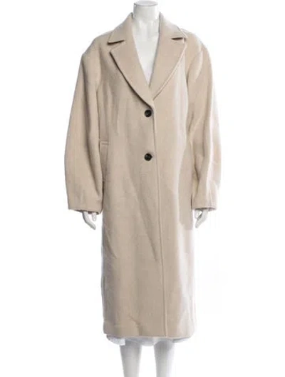 Pre-owned Reformation Wool Coat In Neutral