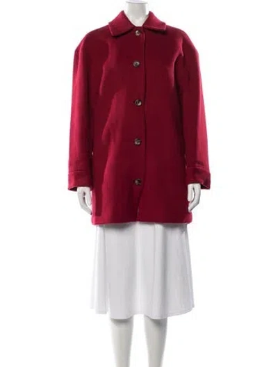 Pre-owned Reformation Wool Coat In Red