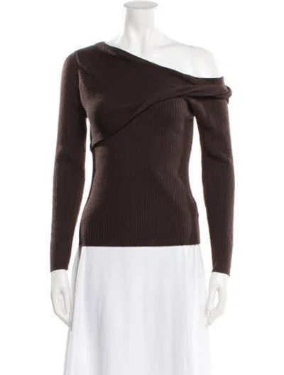 Pre-owned Reformation Wool Cowl Neck Sweater In Brown
