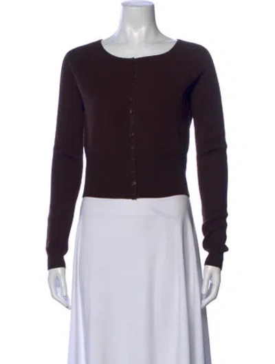 Pre-owned Reformation Wool Crew Neck Sweater In Brown
