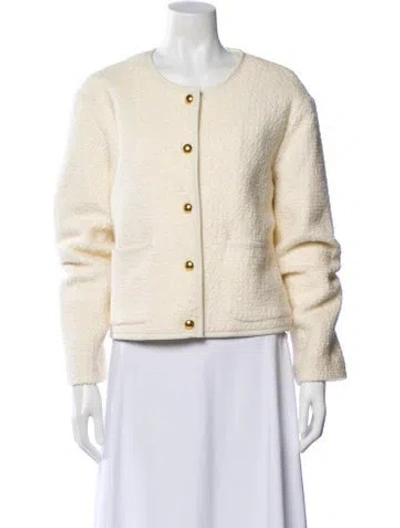 Pre-owned Reformation Wool Evening Jacket In Neutral