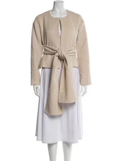 Pre-owned Reformation Wool Evening Jacket In Neutral