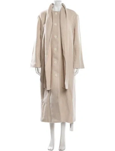 Pre-owned Reformation Wool Faux Fur Coat W/ Tags In Neutral