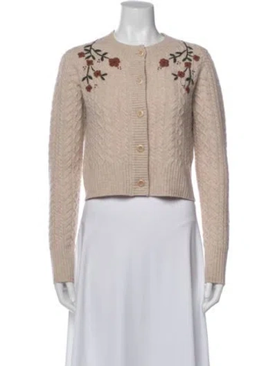 Pre-owned Reformation Wool Floral Print Sweater In Pink