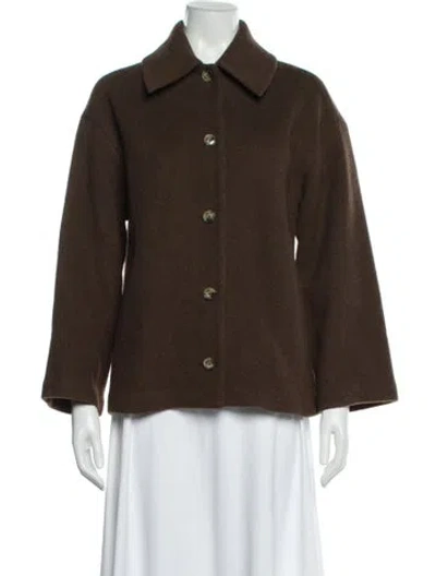 Pre-owned Reformation Wool Jacket In Brown