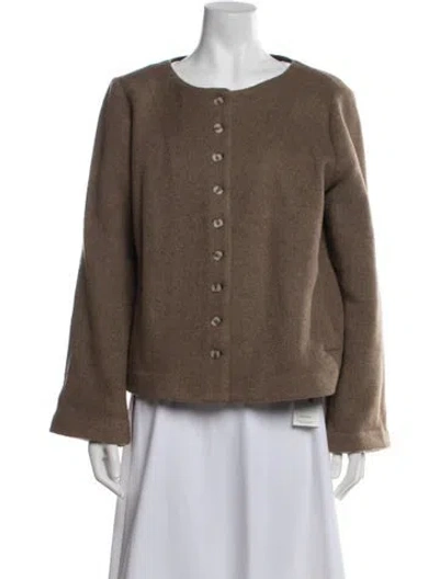 Pre-owned Reformation Wool Jacket In Brown