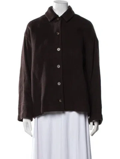 Pre-owned Reformation Wool Jacket In Brown