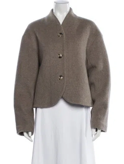 Pre-owned Reformation Wool Jacket In Brown