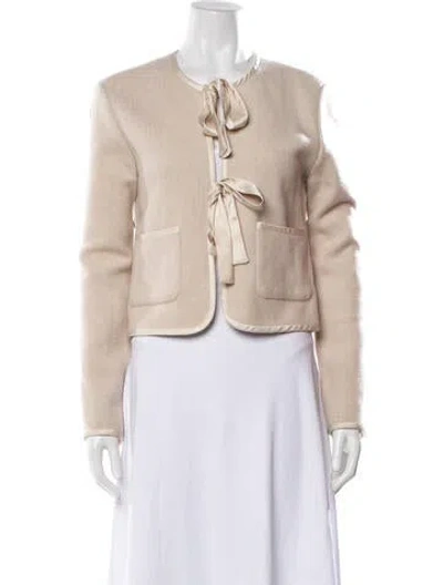 Pre-owned Reformation Wool Jacket In Neutral