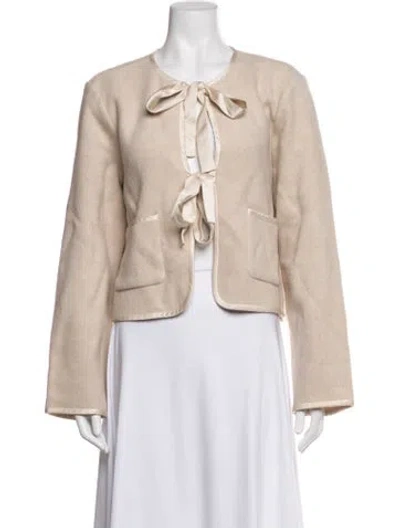 Pre-owned Reformation Wool Jacket In Neutrals