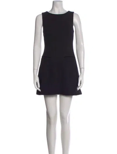 Pre-owned Reformation Wool Mini Dress In Black