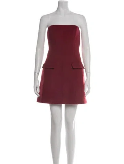 Pre-owned Reformation Wool Mini Dress In Red