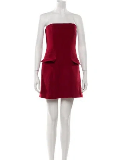 Pre-owned Reformation Wool Mini Dress In Red