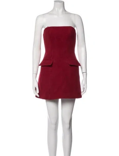 Pre-owned Reformation Wool Mini Dress In Red