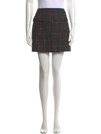 Pre-owned Reformation Wool Mini Skirt In Gray